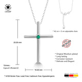 Kreuz Halskette mit Zirkonsteinen Für Damen 925er Silber mit Anhänger
