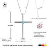 Kreuz Halskette mit Zirkonsteinen Für Damen 925er Silber mit Anhänger