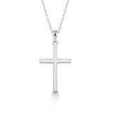 Kreuz Halskette mit Zirkonsteinen Für Damen 925er Silber mit Anhänger