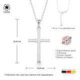 Kreuz Halskette mit Zirkonsteinen Für Damen 925er Silber mit Anhänger