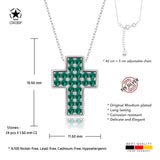 Kreuz Halskette mit Zirkonsteinen Für Damen 925er Silber mit Anhänger