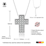 Kreuz Halskette mit Zirkonsteinen Für Damen 925er Silber mit Anhänger