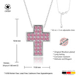 Kreuz Halskette mit Zirkonsteinen Für Damen 925er Silber mit Anhänger