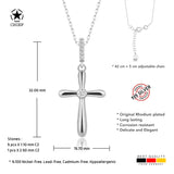 Zierliches Kreuz mit Zirkonia Für Damen 925er Silber mit Anhänger - Weiß