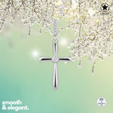 Zierliches Kreuz mit Zirkonia Für Damen 925er Silber mit Anhänger - Weiß