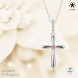 Kreuz Halskette mit Zirkonsteinen Für Damen 925er Silber mit Anhänger