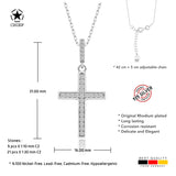 Kreuz Halskette mit Zirkonsteinen Für Damen 925er Silber mit Anhänger