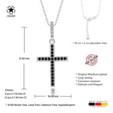 Kreuz Halskette mit Zirkonsteinen Für Damen 925er Silber mit Anhänger