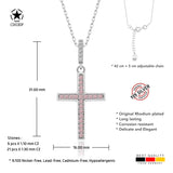 Kreuz Halskette mit Zirkonsteinen Für Damen 925er Silber mit Anhänger