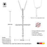 Kreuz Halskette mit Zirkonsteinen Für Damen 925er Silber mit Anhänger