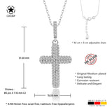 Kreuz Halskette mit Zirkonsteinen Für Damen 925er Silber mit Anhänger