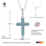 Kreuz Halskette mit Zirkonsteinen Für Damen 925er Silber mit Anhänger