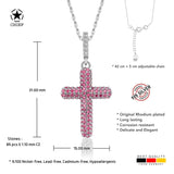 Kreuz Halskette mit Zirkonsteinen Für Damen 925er Silber mit Anhänger