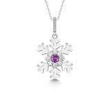 Schneeflocke kette Für Damen 925er Silber mit Anhänger