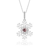 Schneeflocke kette Für Damen 925er Silber mit Anhänger