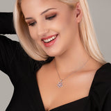 Schneeflocke kette Für Damen 925er Silber mit Anhänger
