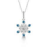 Schneeflocke kette Für Damen 925er Silber mit Anhänger