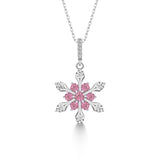 Schneeflocke kette Für Damen 925er Silber mit Anhänger