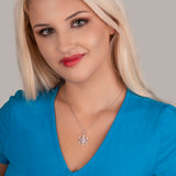 Schneeflocke kette Für Damen 925er Silber mit Anhänger