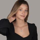 Schneeflocke kette Für Damen 925er Silber mit Anhänger