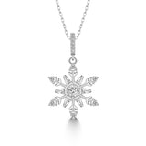 Schneeflocke kette Für Damen 925er Silber mit Anhänger