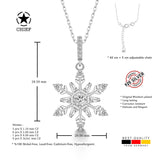 Schneeflocke kette Für Damen 925er Silber mit Anhänger