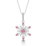 Schneeflocke kette Für Damen 925er Silber mit Anhänger