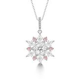 Schneeflocke kette Für Damen 925er Silber mit Anhänger