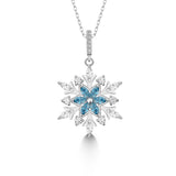 Schneeflocke kette Für Damen 925er Silber mit Anhänger