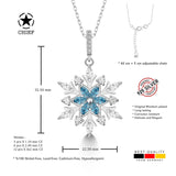 Schneeflocke kette Für Damen 925er Silber mit Anhänger