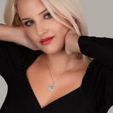 Schneeflocke kette Für Damen 925er Silber mit Anhänger