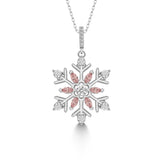 Schneeflocke kette Für Damen 925er Silber mit Anhänger