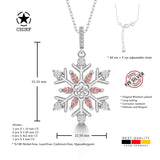 Schneeflocke kette Für Damen 925er Silber mit Anhänger