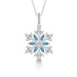 Schneeflocke kette Für Damen 925er Silber mit Anhänger