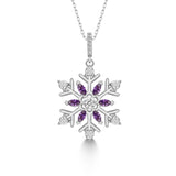 Schneeflocke kette Für Damen 925er Silber mit Anhänger