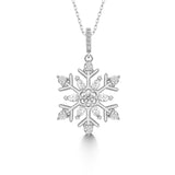 Schneeflocke kette Für Damen 925er Silber mit Anhänger