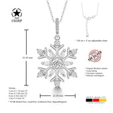 Schneeflocke kette Für Damen 925er Silber mit Anhänger