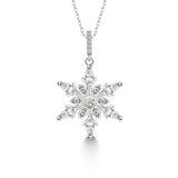 Schneeflocke kette Für Damen 925er Silber mit Anhänger