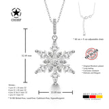 Schneeflocke kette Für Damen 925er Silber mit Anhänger