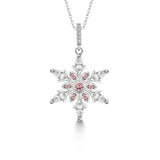 Schneeflocke kette Für Damen 925er Silber mit Anhänger