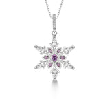 Schneeflocke kette Für Damen 925er Silber mit Anhänger