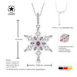 Schneeflocke kette Für Damen 925er Silber mit Anhänger