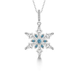 Schneeflocke kette Für Damen 925er Silber mit Anhänger