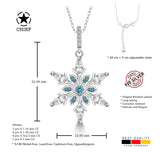 Schneeflocke kette Für Damen 925er Silber mit Anhänger