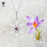 Schneeflocke kette Für Damen 925er Silber mit Anhänger