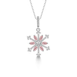 Schneeflocke kette Für Damen 925er Silber mit Anhänger