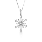 Schneeflocke kette Für Damen 925er Silber mit Anhänger