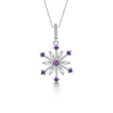 Schneeflocke kette Für Damen 925er Silber mit Anhänger