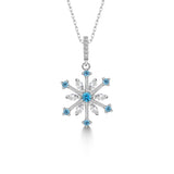 Schneeflocke kette Für Damen 925er Silber mit Anhänger