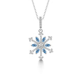Schneeflocke kette Für Damen 925er Silber mit Anhänger